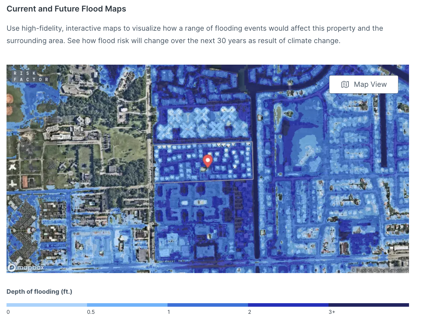How does Risk Factor account for uncertain future climates? - uncertainty of depth screenshot replacement.png